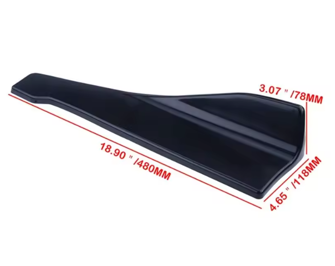 Jupes latérales universelles de 48CM noir brillant MPARTS AUTO