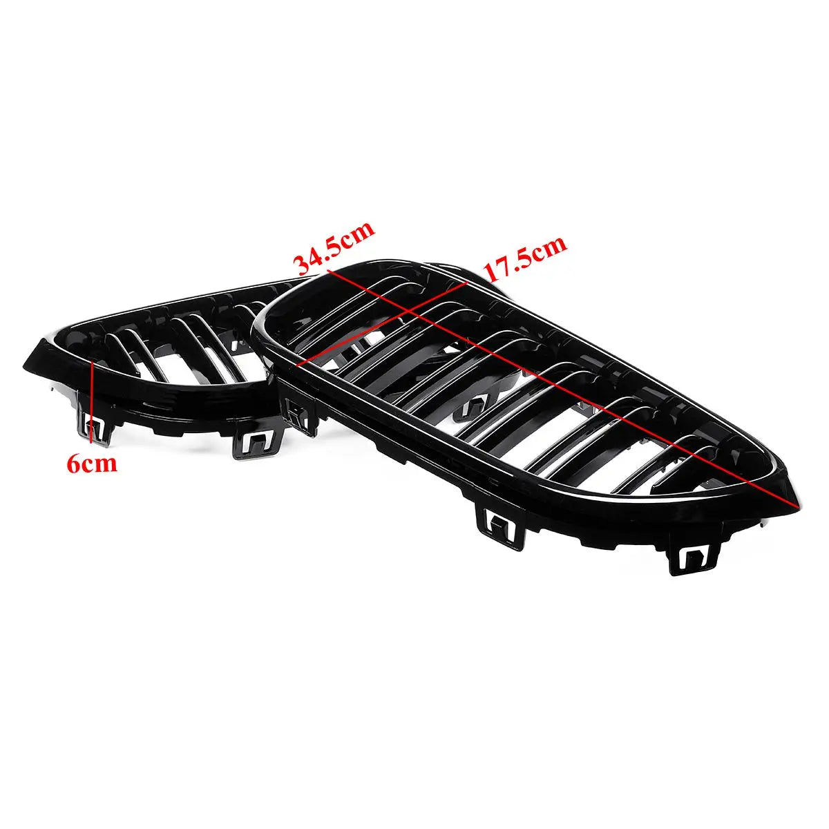 Glossy Black Front Bumper Kidney Double Line Sport Grille For-BMW M2 F87 F22 F23 F24 2014-2018 220i 230i 235i Racing Grilles MPARTS AUTO