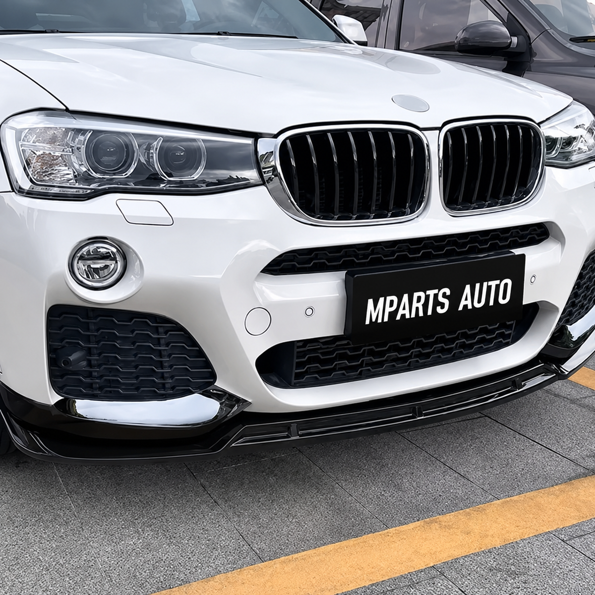 Lame avant noir brillant pour BMW X3 F25 X4 F26 LCI Sport 2014-2017 MPARTS AUTO