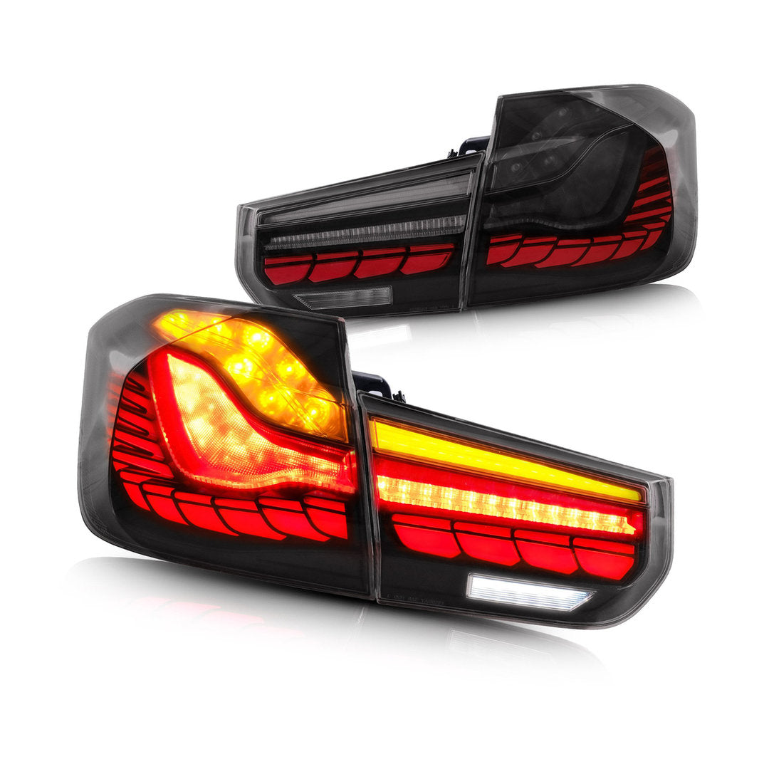 Feux arrières fumé pour Série 3 F30 F35 F80 Berline 2012-2018 (OLED Fumé) MPARTS AUTO