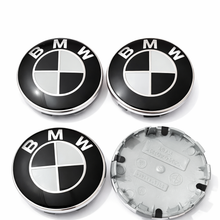 4 caches moyeux noir et blanc bmw 68mm 60mm 56mm MPARTS AUTO