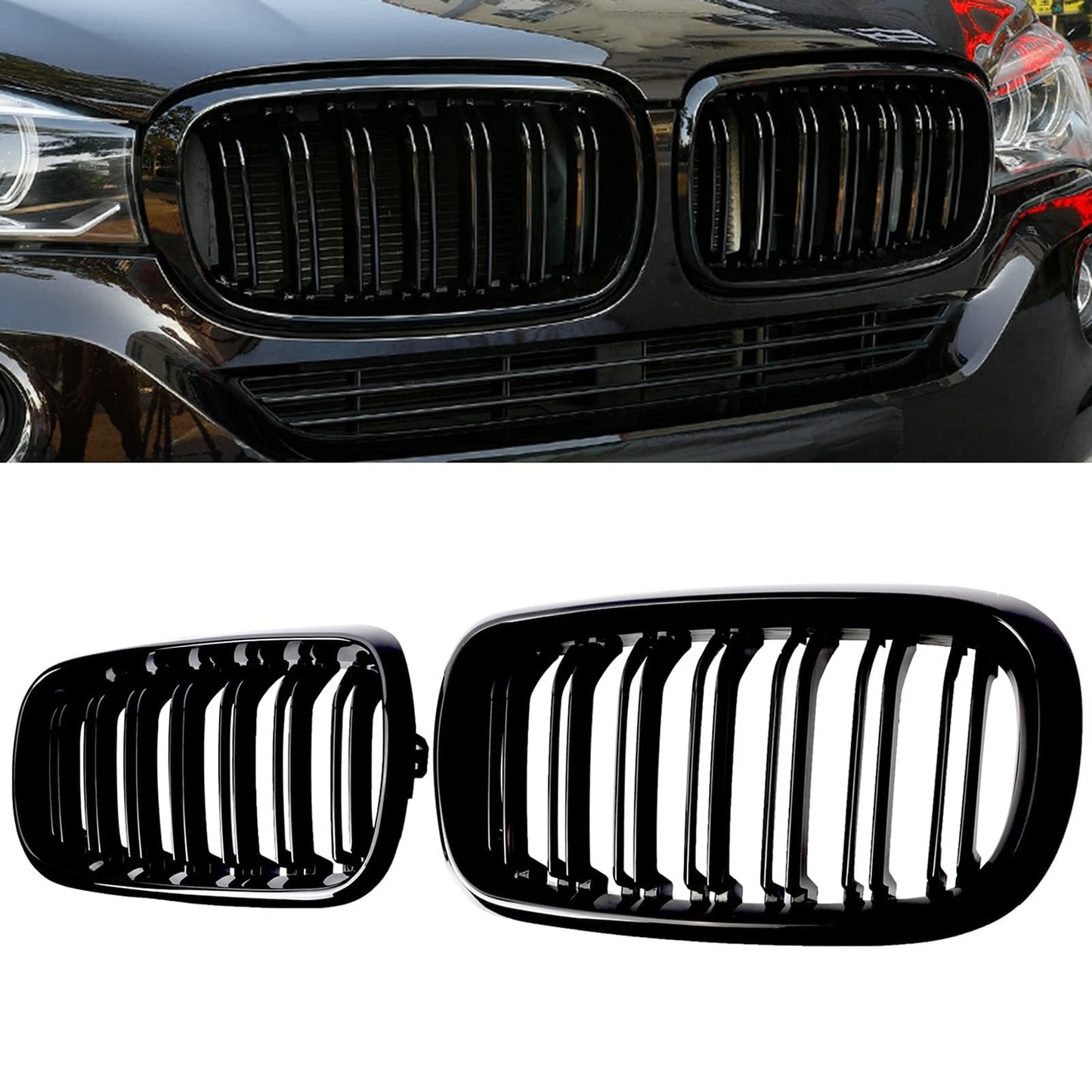 Calandre noir brillant pour BMW X5 F15 ET BMW X6 F16 MPARTS AUTO