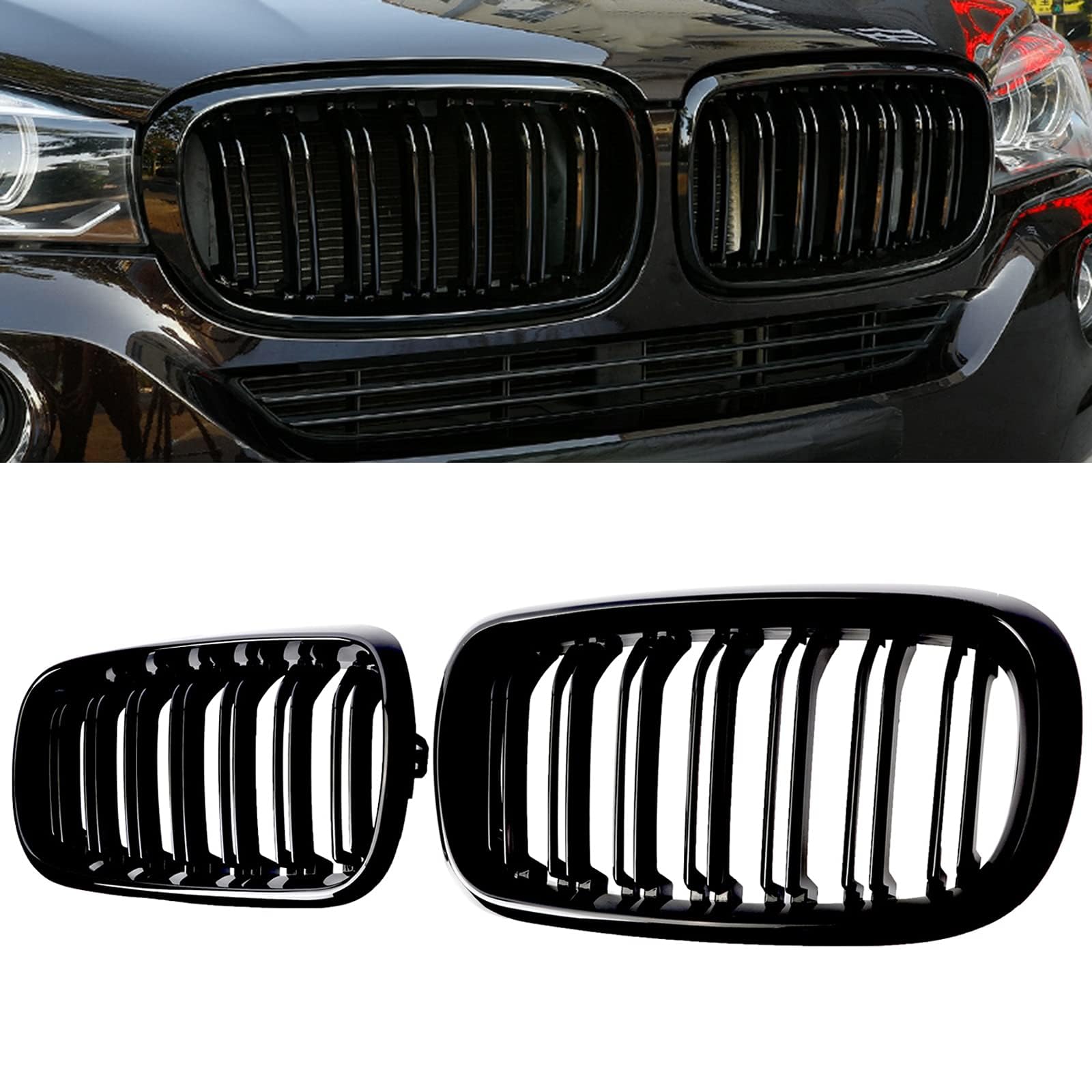 Calandre noir brillant pour BMW X5 F15 ET BMW X6 F16 MPARTS AUTO