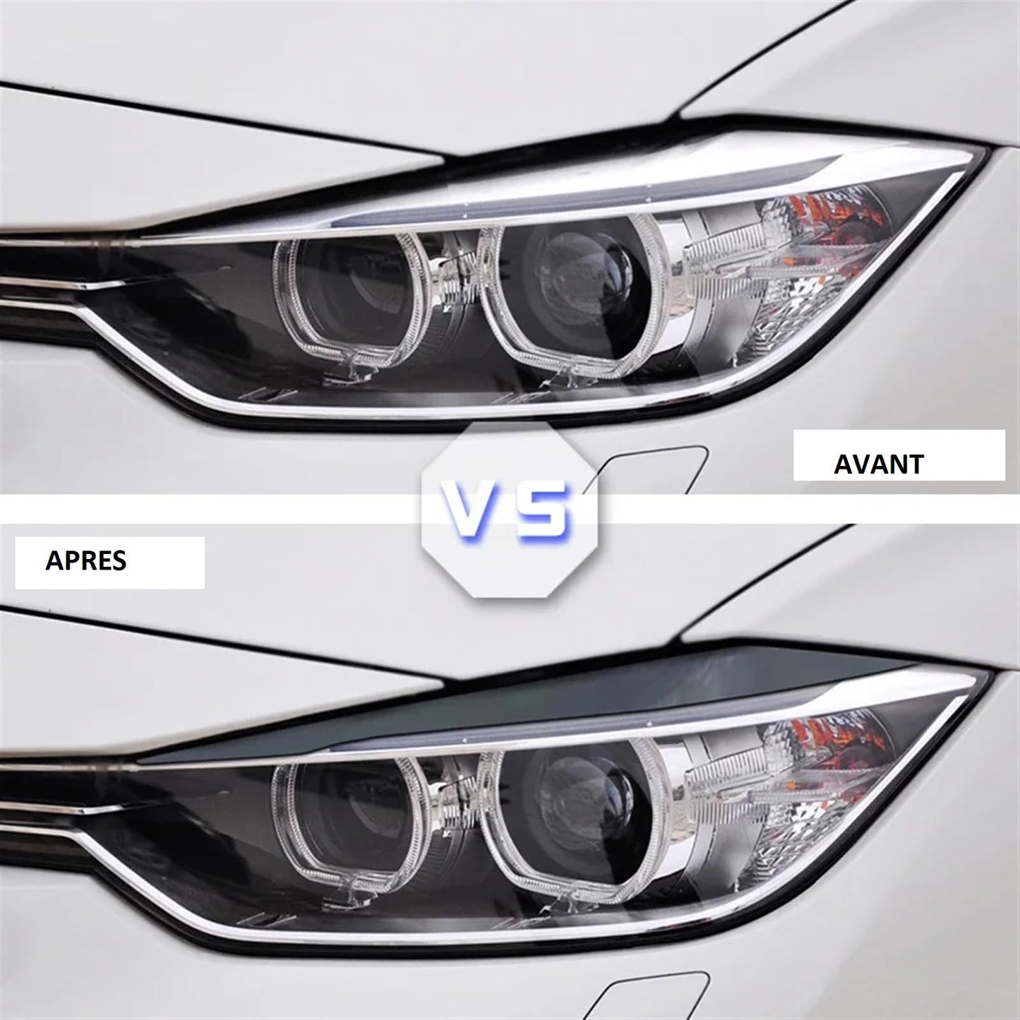 Sourcil de phare noir brillant pour BMW SERIE 3 F30 MPARTS AUTO