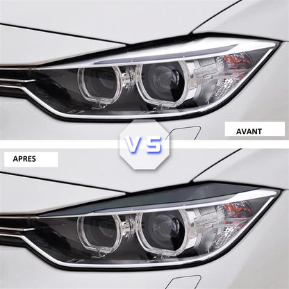 Sourcil de phare noir brillant pour BMW SERIE 3 F30 MPARTS AUTO