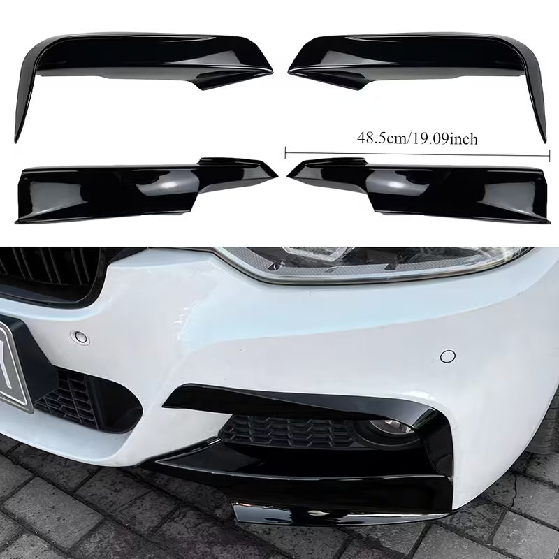 Kit de lame avant en noir brillant pour bmw série 3 f30 f31 MPARTS AUTO
