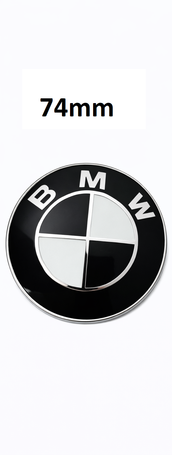 Logo Emblème BMW noir et blanc pour coffre 74mm MPARTS AUTO