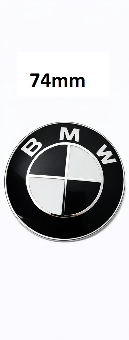 Logo Emblème BMW noir et blanc pour coffre 74mm MPARTS AUTO