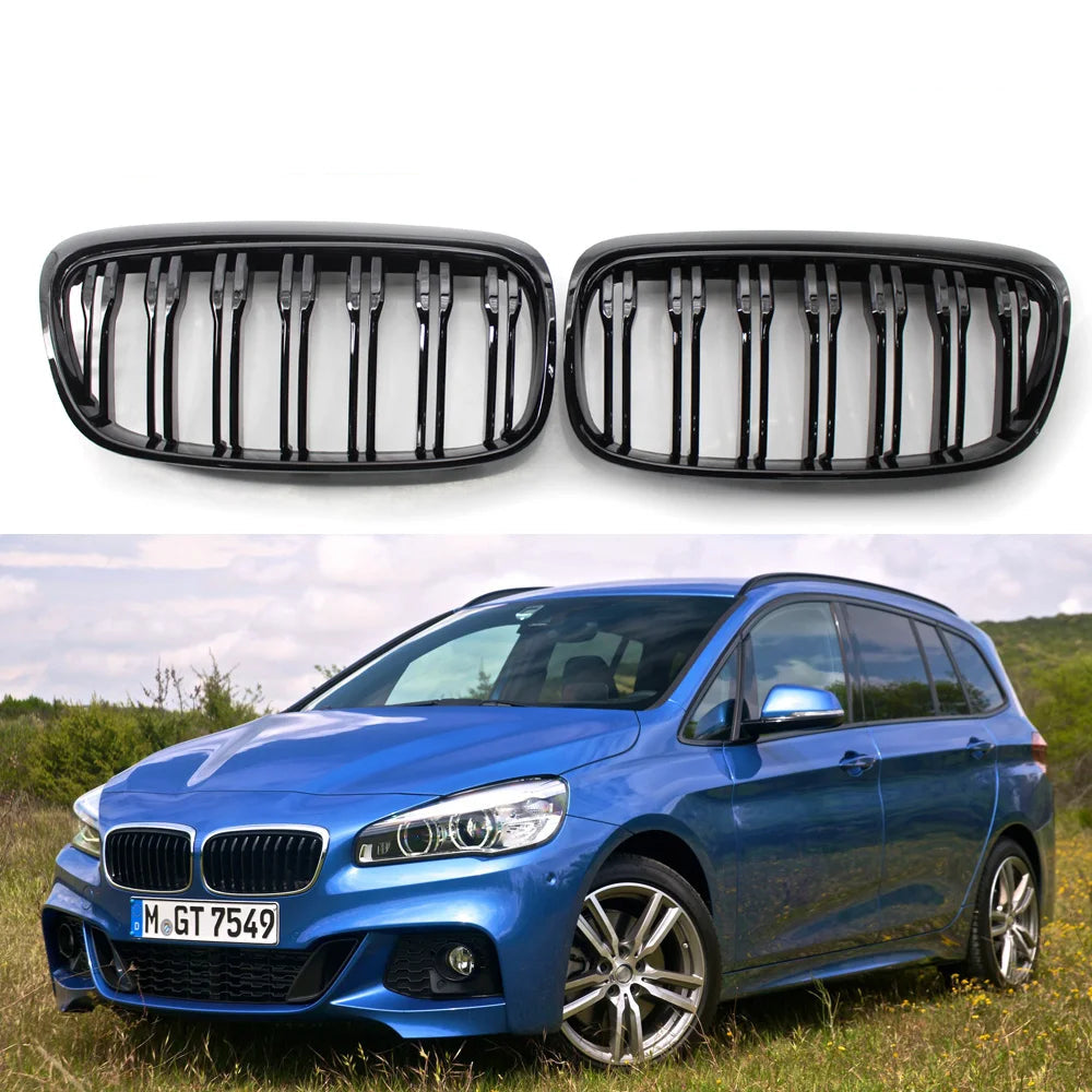 Front Grill Mesh  Black For F45 BMW 2 Series 5 Seat Active Tourer And 7 Seat F46 Gran Tourer Front Bumper Grille 2014-2017 MPARTS AUTO