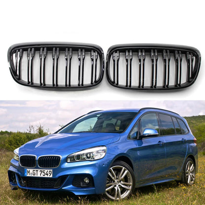 Front Grill Mesh  Black For F45 BMW 2 Series 5 Seat Active Tourer And 7 Seat F46 Gran Tourer Front Bumper Grille 2014-2017 MPARTS AUTO