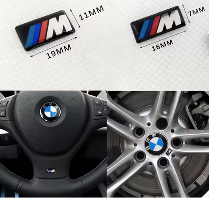 Lot de 12 autocollant 3D, autocollant de volant, de jante, personnalisable MPARTS AUTO