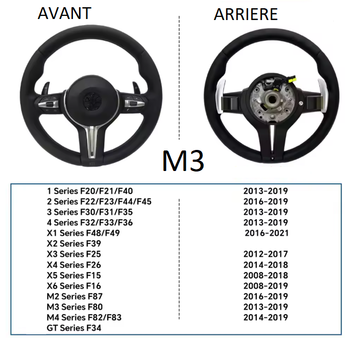 Volant BMW avec airbag et palettes au volant MPARTS AUTO