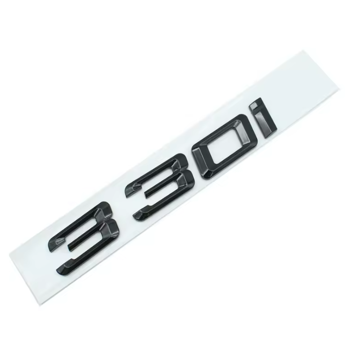 LOGO DE COFFRE 330I NOIR BRILLANT A COLLER MPARTS AUTO