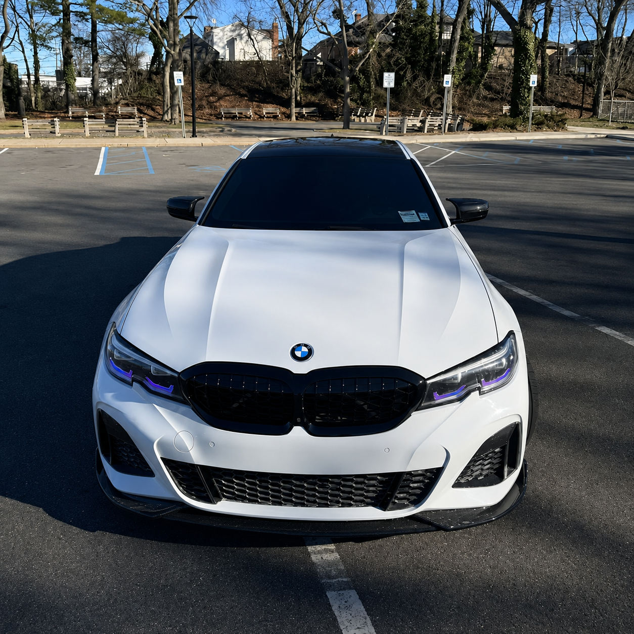 Lame avant noir brillant pour bmw série 3 G20 G21 G28 2018 – 2022 MPARTS AUTO