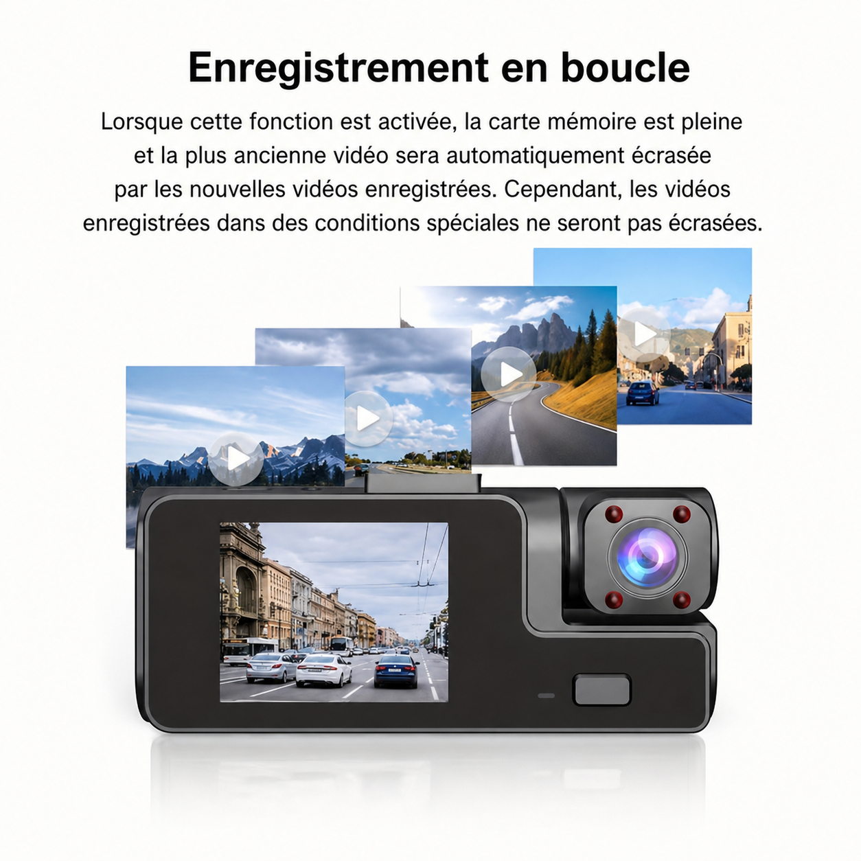 Dashcam 1080P, vision nocturne, G-Sensor MPARTS AUTO