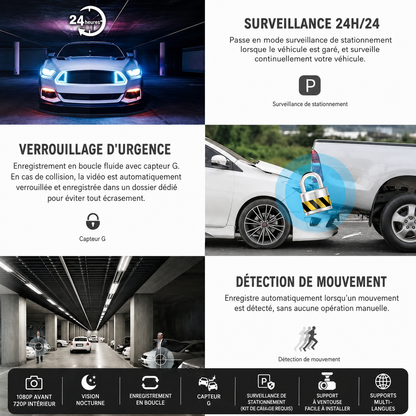 Dashcam 1080P, vision nocturne, G-Sensor MPARTS AUTO