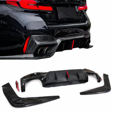 Diffuseur arrière en fibre de carbone avec lumières LED pour BMW Série 5 F90/M5 2017-2023 MPARTS AUTO