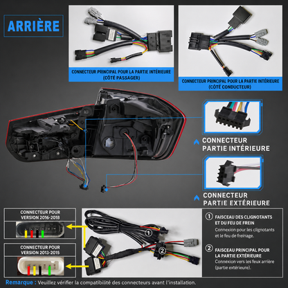 Feux arrières fumé pour Série 3 F30 F35 F80 Berline 2012-2018 (OLED Fumé) MPARTS AUTO
