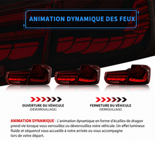 Feux arrières pour Série 3 F30 F35 F80 Berline 2012-2018 MPARTS AUTO