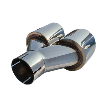 Embout d'échappement double sortie - Chrome