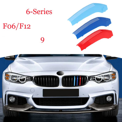 3Pcs Front Grille Trim Strips For BMW Series 1 2 3 4 5 6 7 8 X1 X2 X3 X4 X5 X6 X7 Z4 E46 E90 F30 E60 E81 F20 F45 F36 F10 F48 F25 MPARTS AUTO
