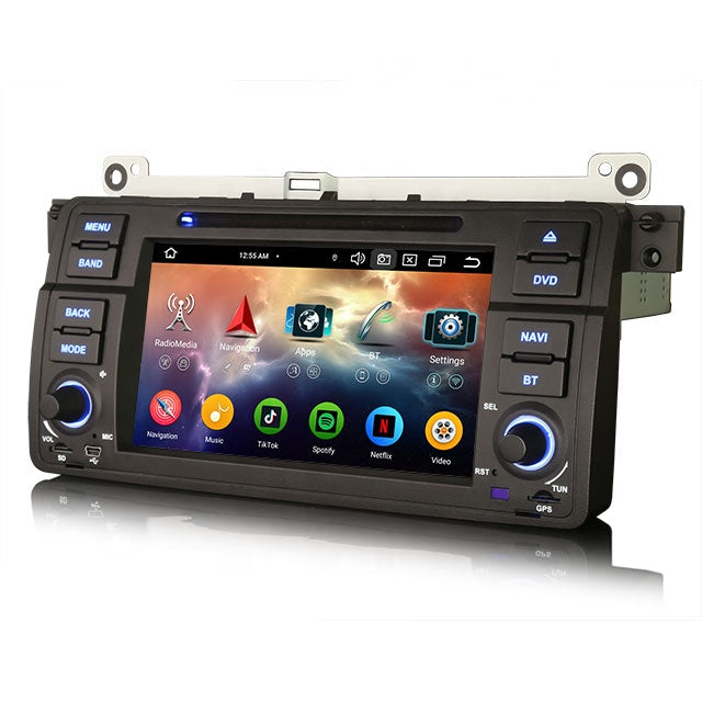 Autoradio 4+64G 7'' carplay et android auto GPS, Wifi,4G, FM, pour BMW 3 E46 MPARTS AUTO