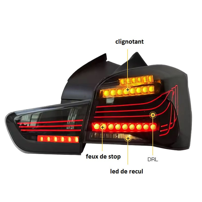 Feux arrière BMW F20 F21 2015-2018, feux arrière à LED dynamiques type 2 MPARTS AUTO