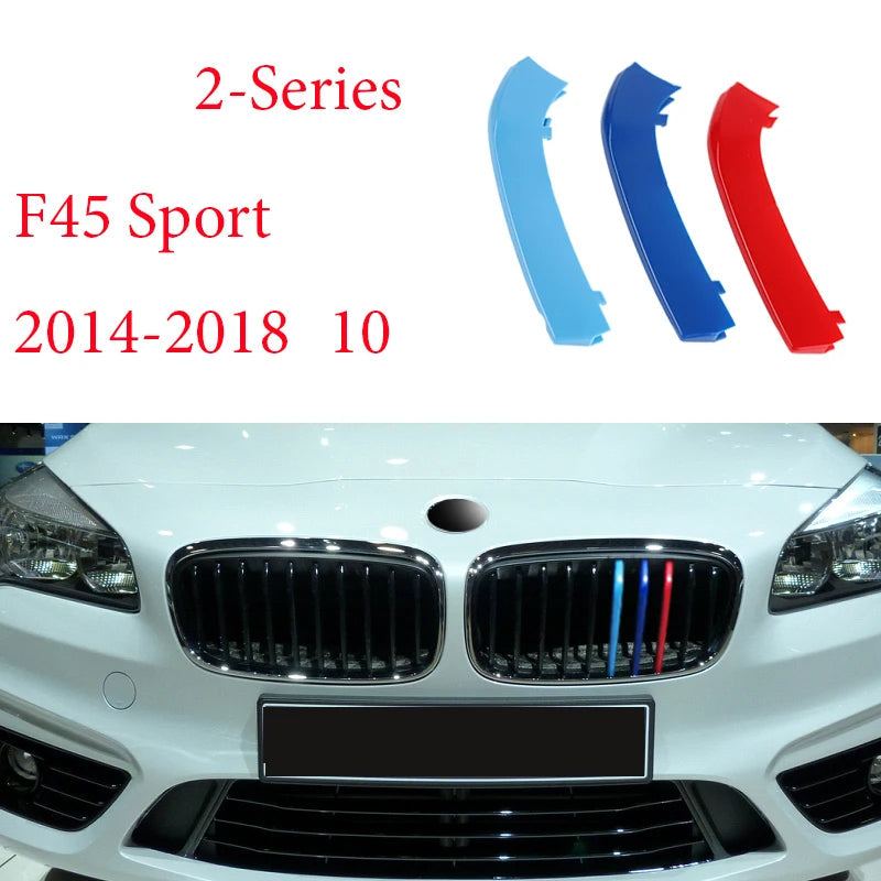 3Pcs Front Grille Trim Strips For BMW Series 1 2 3 4 5 6 7 8 X1 X2 X3 X4 X5 X6 X7 Z4 E46 E90 F30 E60 E81 F20 F45 F36 F10 F48 F25 MPARTS AUTO
