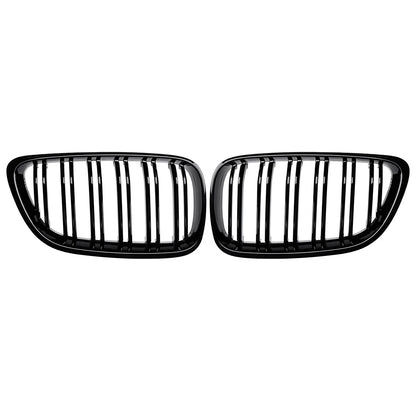 Glossy Black Front Bumper Kidney Double Line Sport Grille For-BMW M2 F87 F22 F23 F24 2014-2018 220i 230i 235i Racing Grilles MPARTS AUTO