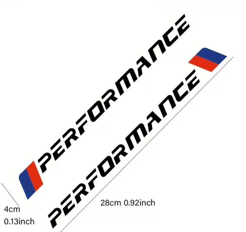 Lot de 2 Autocollant PERFORMANCE MPARTS AUTO