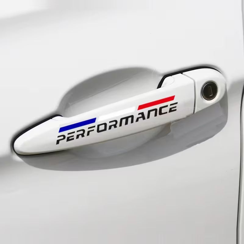 LOT DE 4 AUTOCOLLANT PERFORMANCE EN NOIR MPARTS AUTO