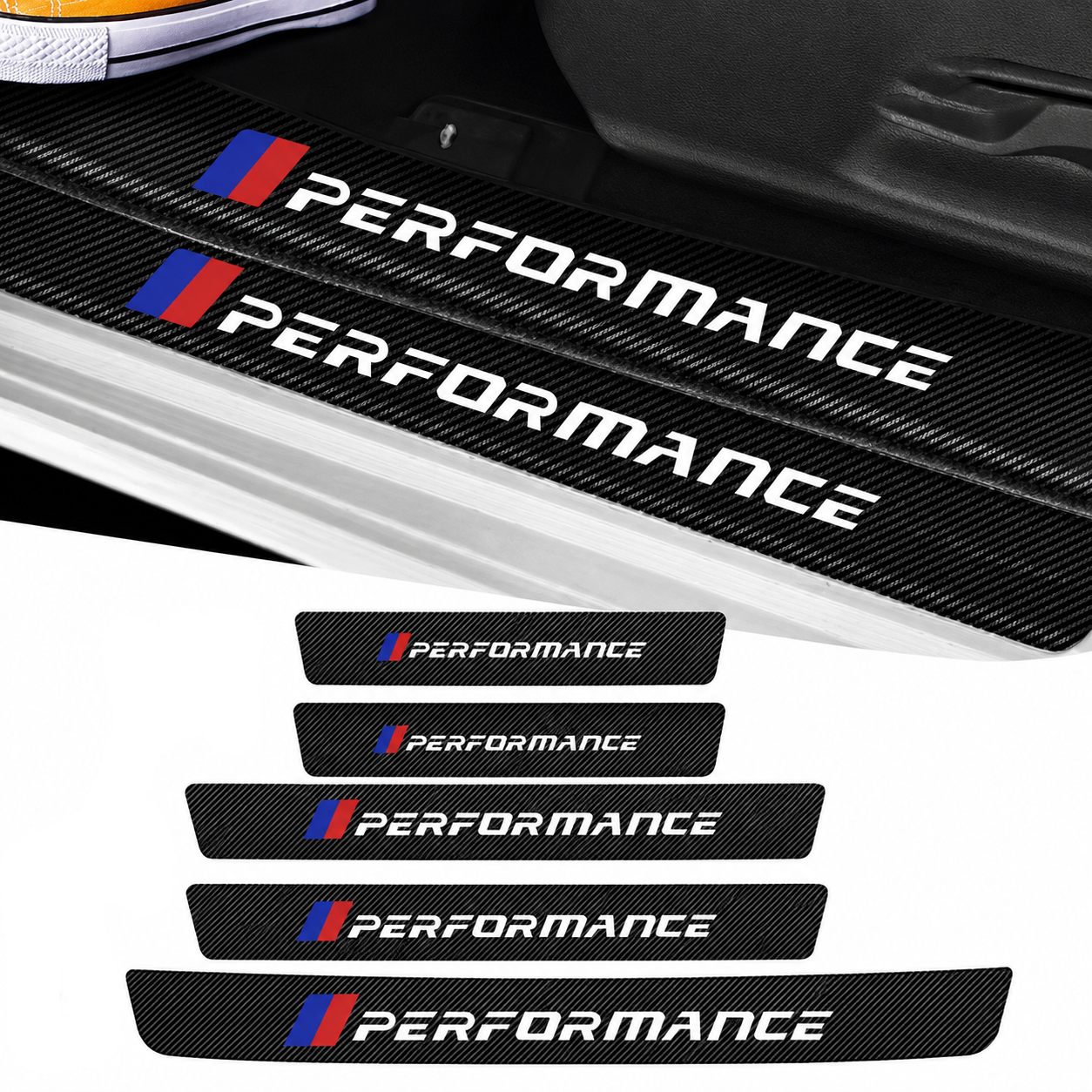 5pcs Autocollants de portière performance MPARTS AUTO
