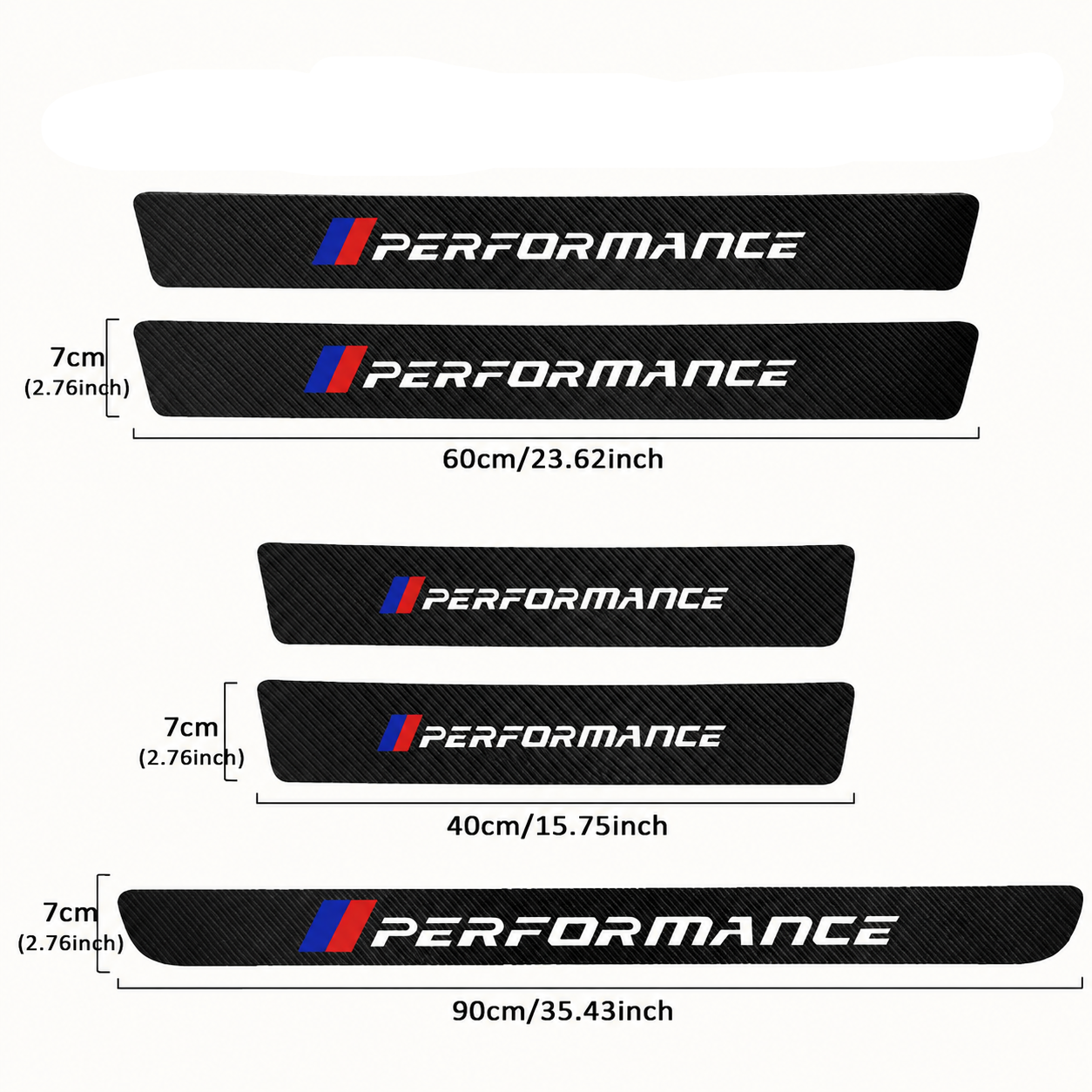 9pcs Autocollants de portière  performance MPARTS AUTO