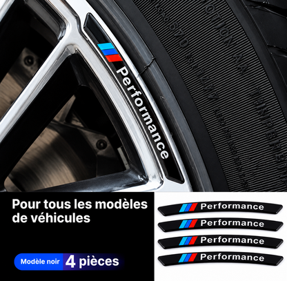 Autocollants de jantes en aluminium avec logo M Performance MPARTS AUTO