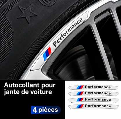 Autocollants de jantes en aluminium avec logo M Performance MPARTS AUTO