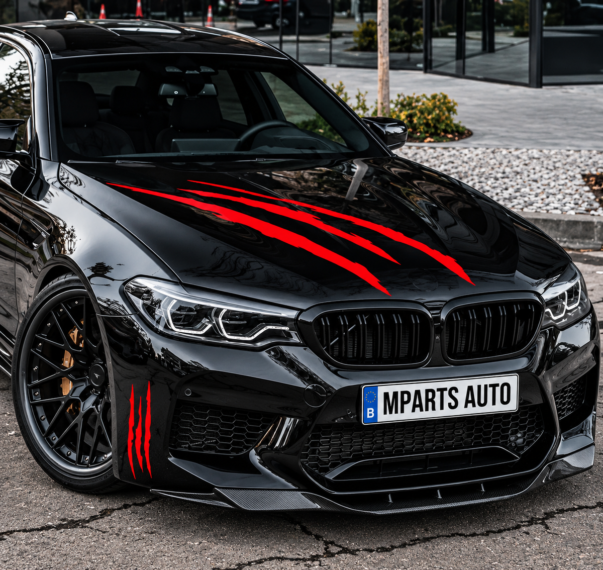 Autocollant de voiture motif griffe pour BMW MPARTS AUTO
