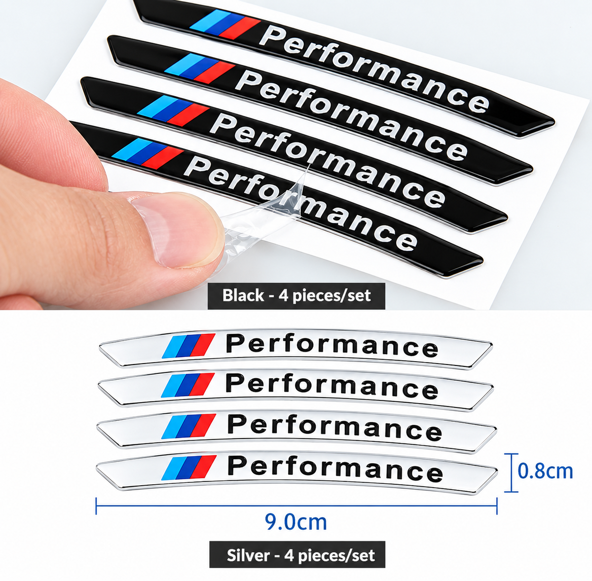 Autocollants de jantes en aluminium avec logo M Performance MPARTS AUTO