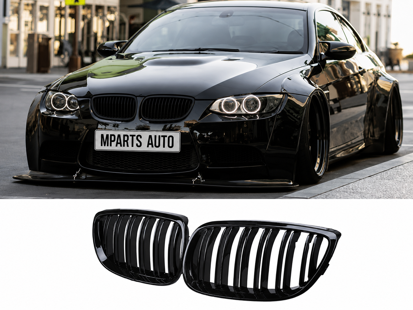 CALANDRE NOIR BRILLANT -  BMW SÉRIE 3 E92 E93 2006-2010 MPARTS AUTO