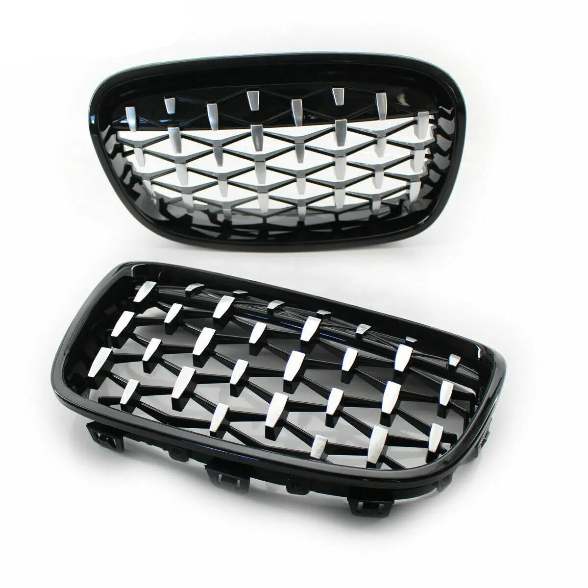 XVIP Car Front Grille Grills Gloss Black for BMW 1 Series F20 m140i 118d F21 2012-2014 Front Diamonds Style Grille Accessories MPARTS AUTO