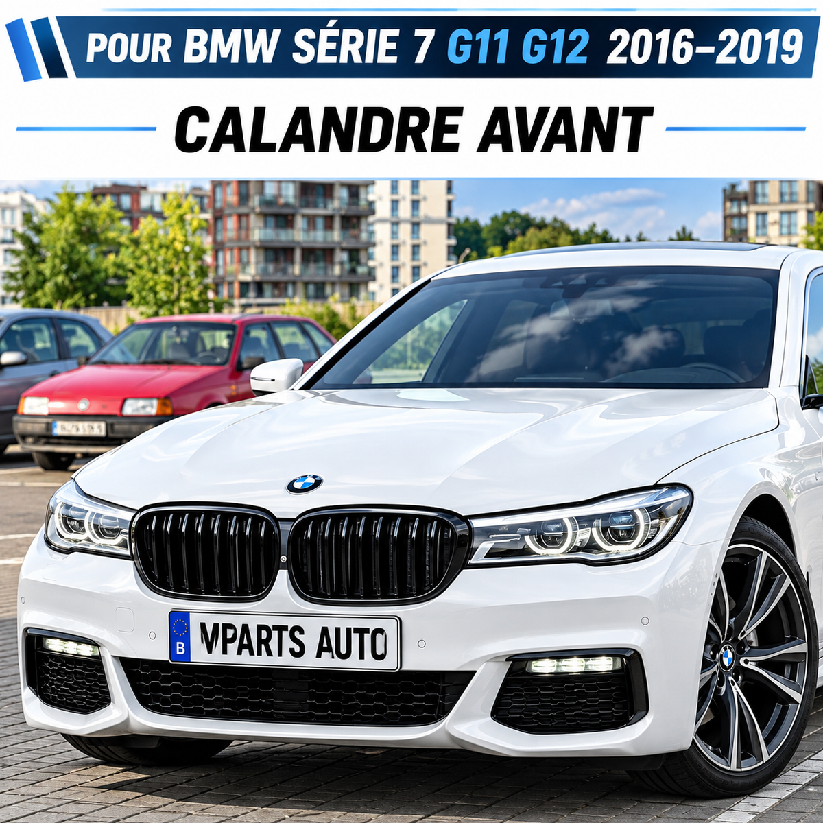 Calandre BMW Série 7 G11 G12 2016-2019 - Noir brillant MPARTS AUTO