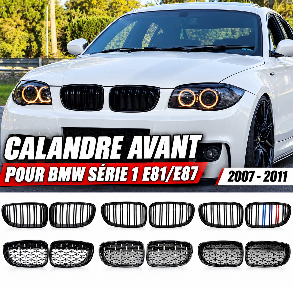 Calandre BMW série 1 E81 E82 E87 E88 - 2007-2011 MPARTS AUTO