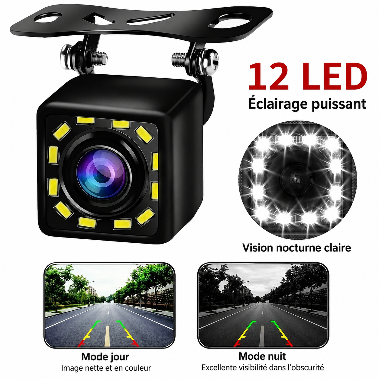 Caméra de recul grand Angle HD 12 LED MPARTS AUTO