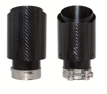 EMBOUT D'ÉCHAPPEMENT CARBON UNIVERSEL - VENDU A LA PIECE - IN: 60-63MM - EXT: 80MM MPARTS AUTO