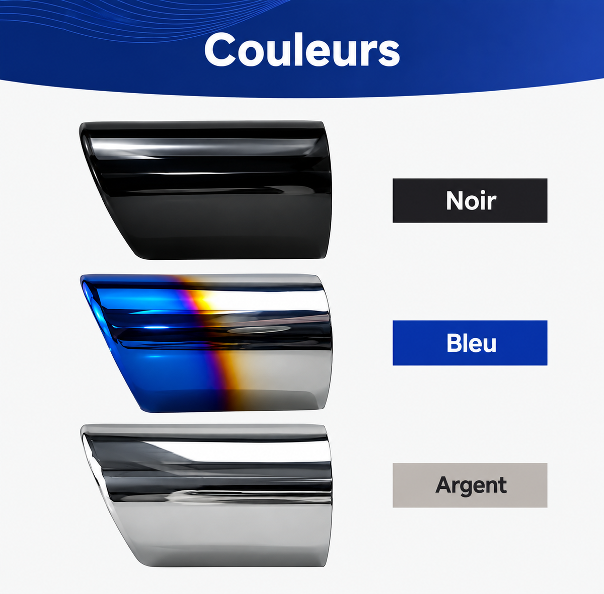 Lot de 4 Embout d'échappement MPARTS AUTO