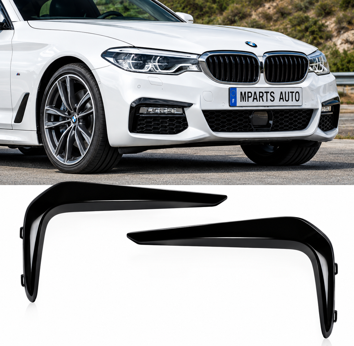 Garnitures de feux antibrouillard avant pour BMW Série 5 G30 G38 M Sport 2018 - 2020 MPARTS AUTO