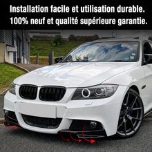 Kit de lame avant en noir brillant pour bmw série 3 e90 e91 2009-2012 MPARTS AUTO