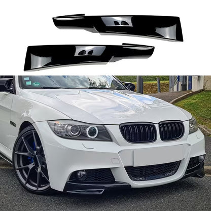 Kit de lame avant en noir brillant pour bmw série 3 e90 e91 2009-2012 MPARTS AUTO