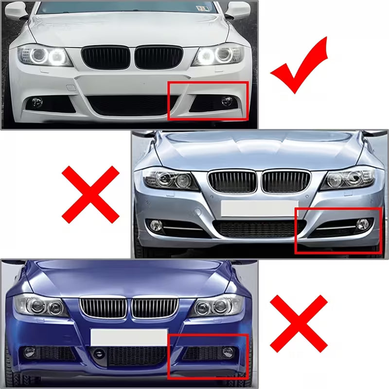 Kit de lame avant en noir brillant pour bmw série 3 e90 e91 2009-2012 MPARTS AUTO