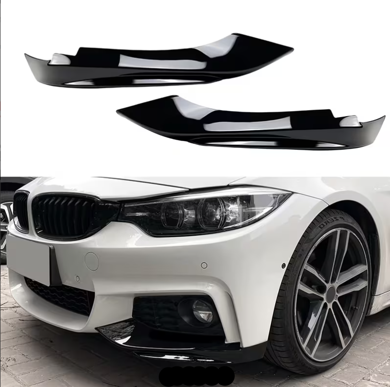 Kit de lame avant en noir brillant pour bmw série 4 F32 F33 F36 MPARTS AUTO