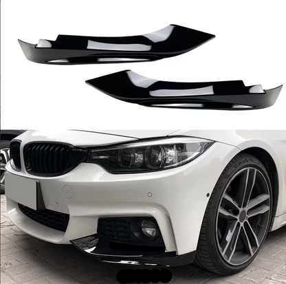 Kit de lame avant en noir brillant pour bmw série 4 F32 F33 F36 MPARTS AUTO